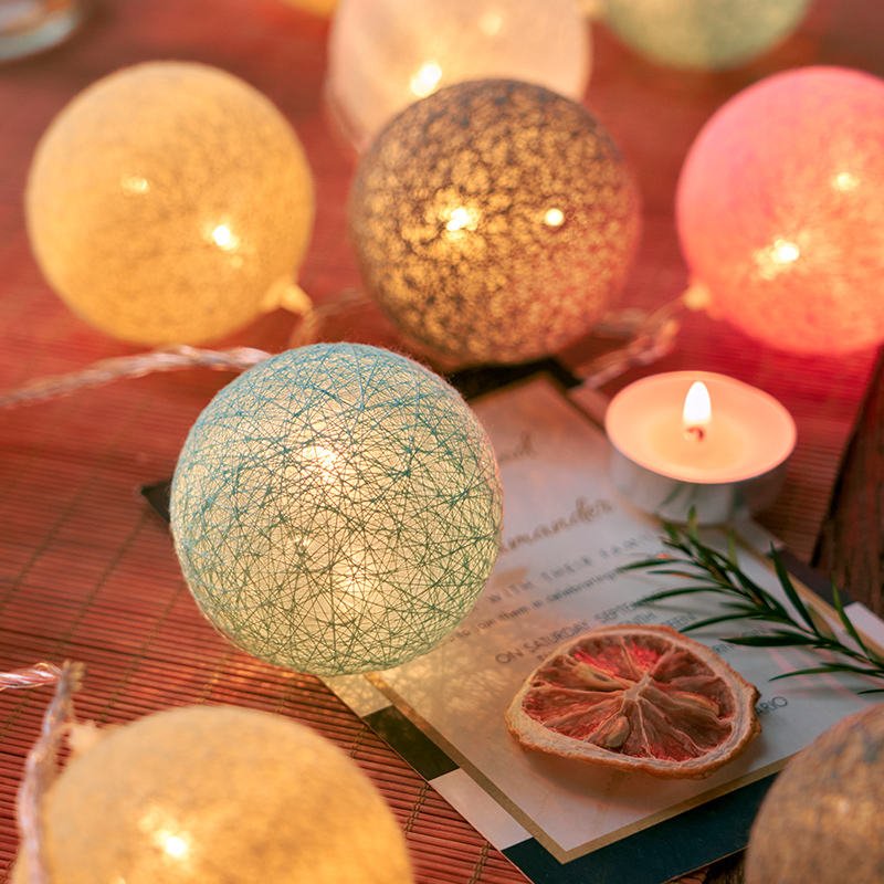 Cotton Ball Fairy Light