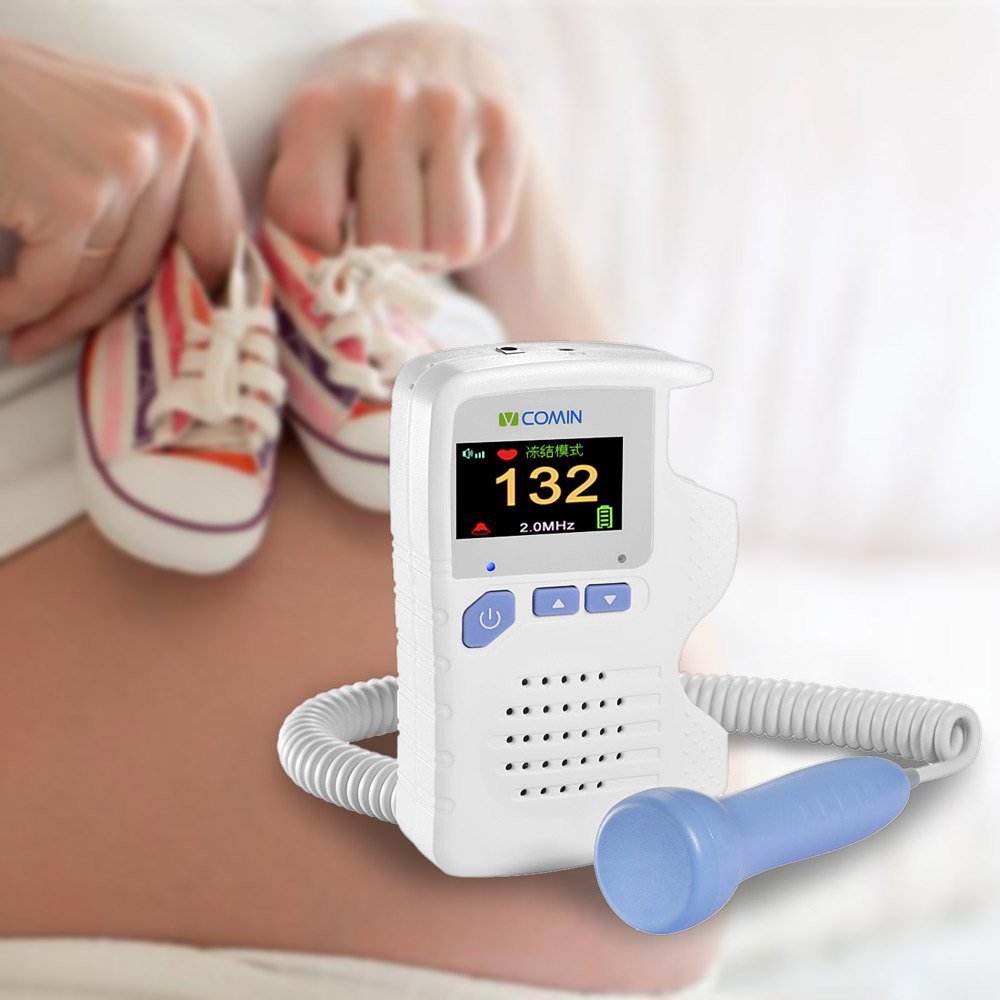 Vcomin Fetal Doppler Fetal Ultrasound Baby Heartbeat With 250ml Gel