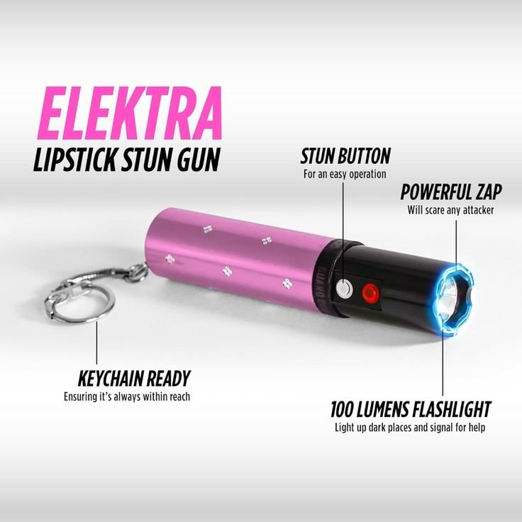 Self Defense Lipstick Stun Gun with Flashlight