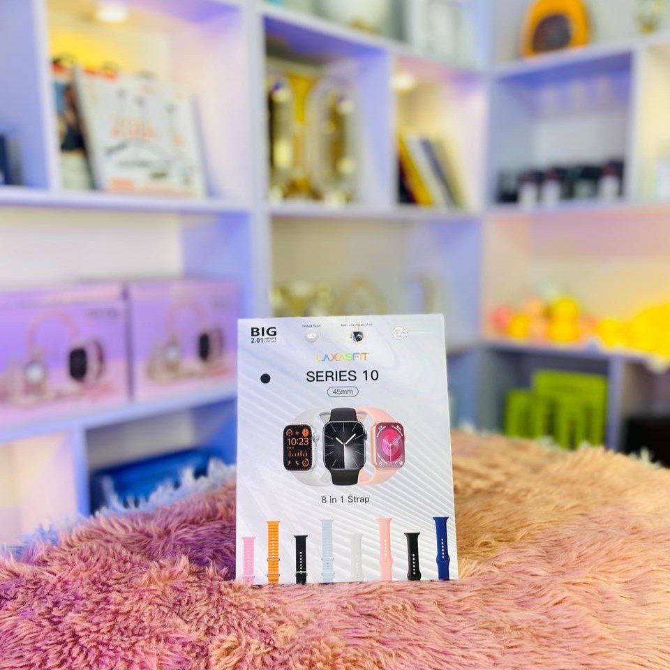 Laxasfit Series 10 Smart Watch with 8 Straps